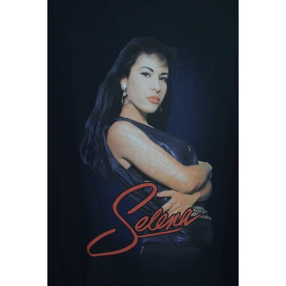 Selena Official Merchandise Black Graphic Crew Neck T-Shirt Plus Size 1X - Picture 2 of 5